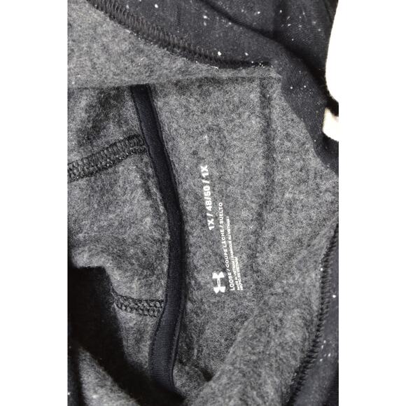 Under Armour Men's Plus Size 1X Hoodie Loose Fit Logo Black White Speckle - Picture 7 of 8